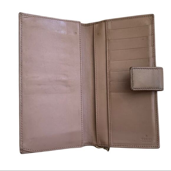 Gucci Dusty Rose Light Pink GG Bifold Wallet AUTHENTIC - Picture 4 of 8